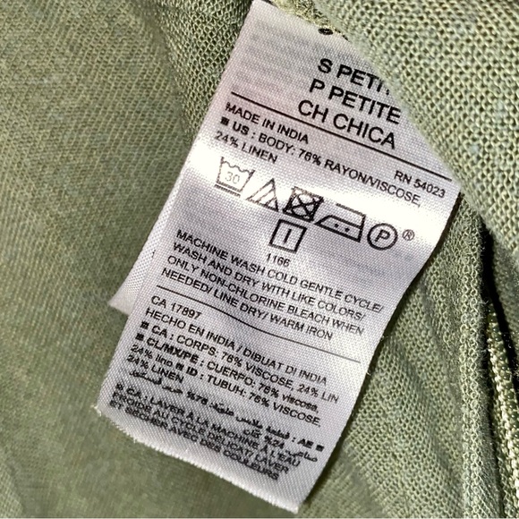 Old Navy Women’s Jumpsuit, Linen-Blend, Short Sleeve, Sage Green, SMALL PETITE - Picture 13 of 14